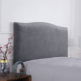 Velvet Bed Headboard Cover for Queen King Full Size, Stretch Headboard Slipcover Soft Dustproof Protector Cover Bed Head Cover for Bedroom (Grey,210-240cm(83-94in))
