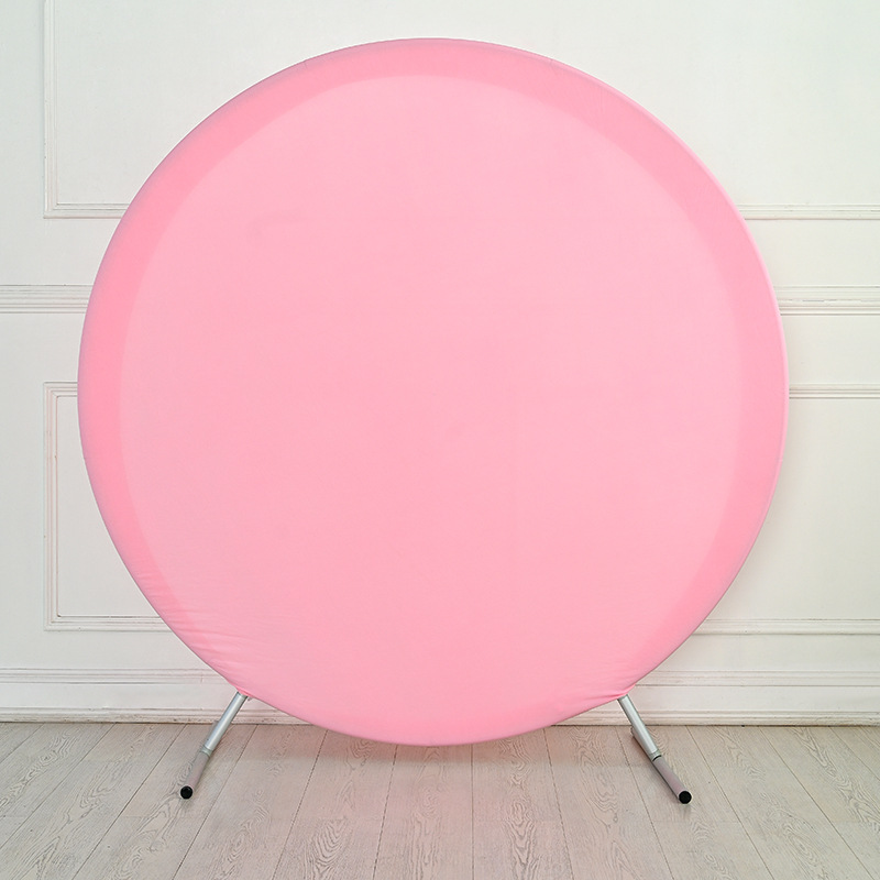 Round Backdrop Cover - 7.2x7.2ft Pink Circle Cover Round Photography Background for Birthday Party Baby Shower Wedding Decorations