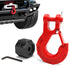 Winch Hook 3/8" - Clevis Slip Hook with Safety Latch & Winch Cable Hook Stopper, Grade 70 Forged Steel Max 37478Lbs Work for Winch Rope, ATV, UTV, Off Road Vehicle, Red