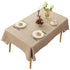 Rectangle Tablecloth Washable Wrinkle Resistant and Water Proof Table Cloth Decorative Linen Fabric Tablecloths for Dining Parties Kitchen Wedding and Outdoor Use (khaki, 55x87 in)