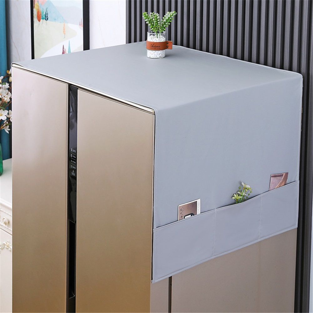Fridge Dust Proof Cover Washing Machine Top Cover non-slip Refrigerator Top Cover Multi-Purpose Washing Machine Top Cover with Storage Pockets 180CMx68CM