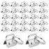 100 Pack Key Fob Hardware 25mm Bulk, Silver Tone Key Chain Fob Wristlet with Key Ring for Wristlet Keychain, Key Lanyard, Key Chain Making Hardware Supplies