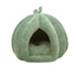 Cat Beds for Indoor Cats, Pumpkin Cat House,Cute Pumpkin Shape Cat Cave Bed Cat Tent with Removable Cushion, Warm Cave Nest Sleeping Bed Puppy House (Green S)