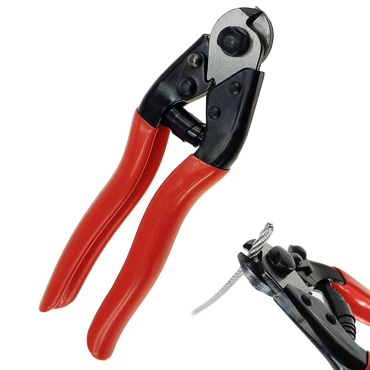 8 Inch Wire Rope Cutter, Stainless Steel Cable Cutter, Heavy Duty Wire Cutters Cutting Up to  Wire Seals, Aircraft Cables, Decking, Railing,