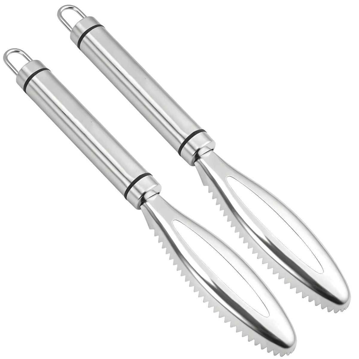 Fish Scale Remover, Stainless Steel Fish Scaler Easy Use Fish Descaler Tool,Fish Scaler Remover Lung Remover for Family Kitchen,Easy to Clean Kitchen Tool 2pcs