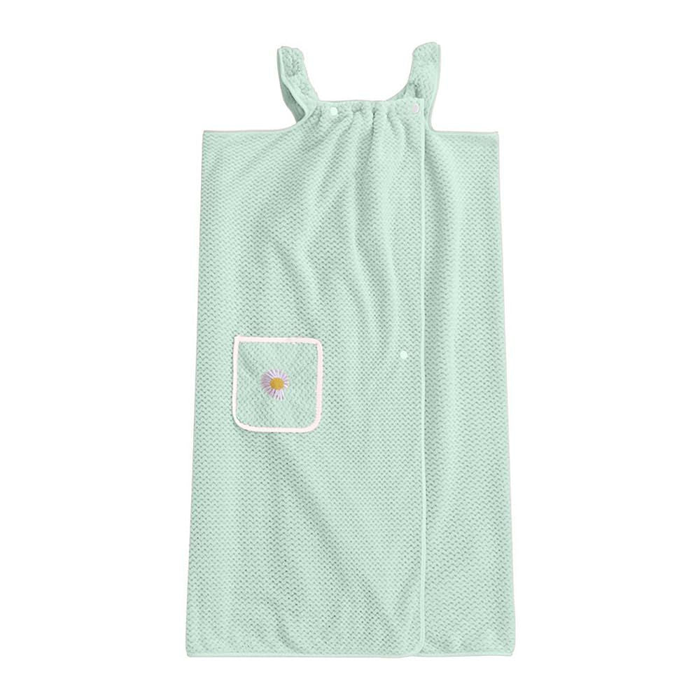 Dry Absorb Water Wearable Bath Towel, 2-in-1 bathrobe wearable bath towel for women After Shower  matcha green100*130cm