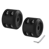 Winch Cable Hook Stopper, Rubber Winch Stopper for Wire & Synthetic Rope, with Stainless Steel Screws and Nuts Allen Wrench, (2-Pack black)