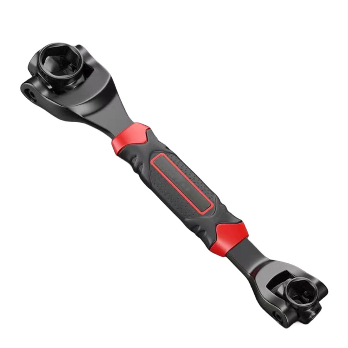 Universal Socket Wrench 8in 1 Wrench Multifunction Wrench Tool with 360 Degree Rotating Head, Spanner Tool for Home and Car Repair（Black）
