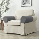 Machine washable household sofa armrests, chair covers, elastic sofa armrests covers (2-piece set of armrests, dark gray)