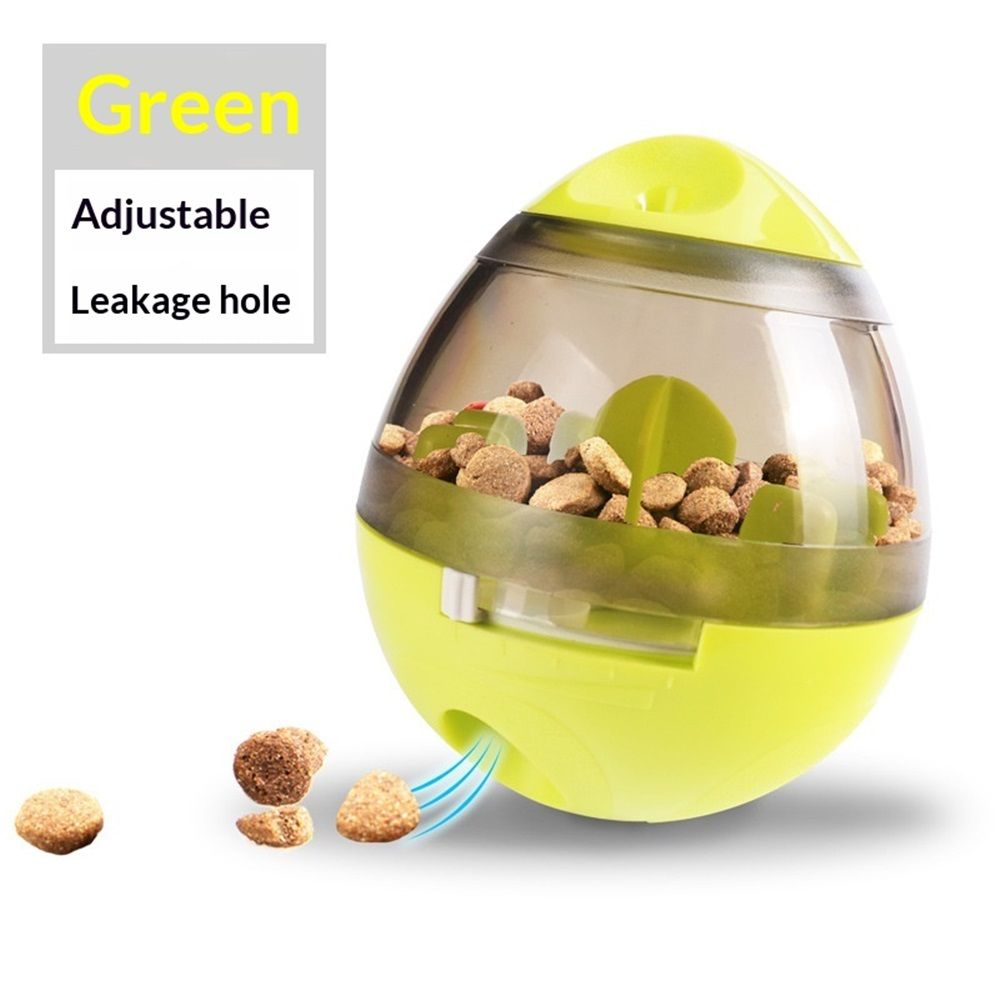 Dog & Cat Interactive Mental Stimulation Toy, Puzzle Treat Ball , Slow Feeding Ball,Puppy Herding Egg Treat Dispenser Tumbler (Green,oniy box)