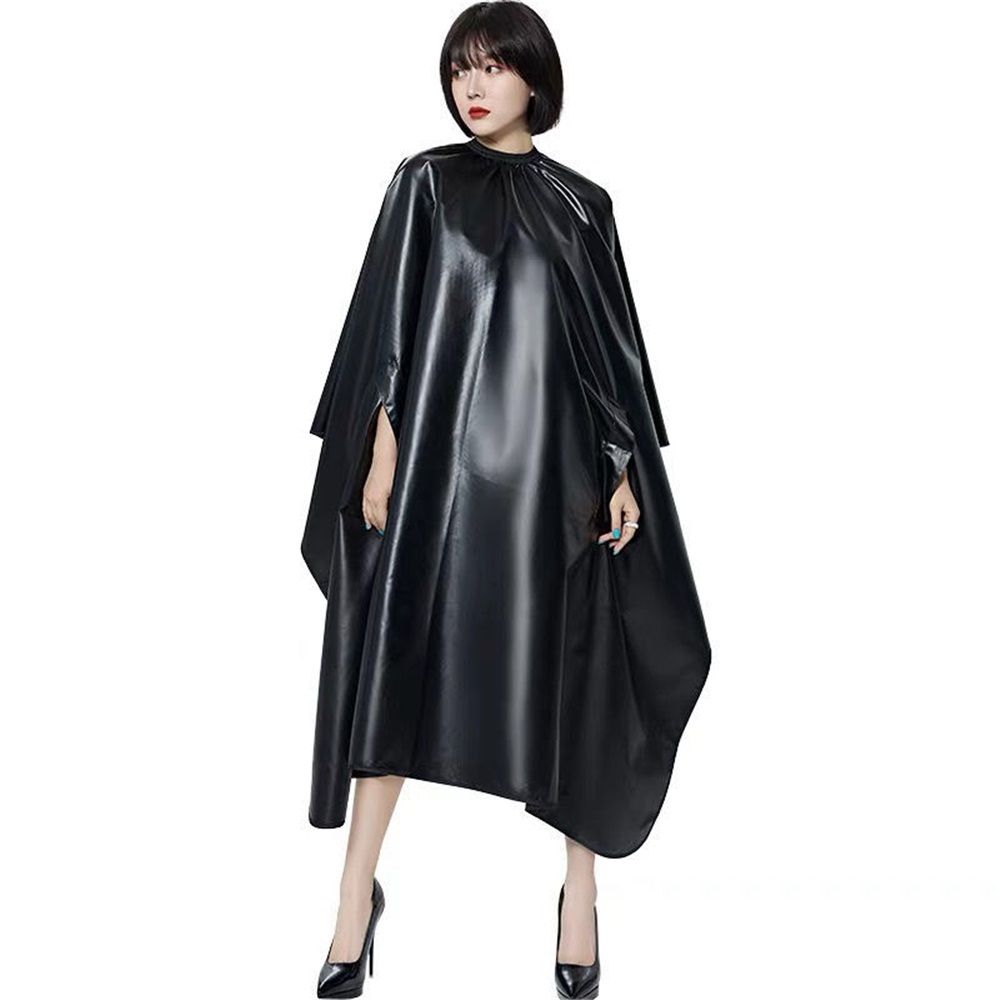 Professional Hair Chemical Hair Shawl Waterproof Bleach Proof Hair Color Dye Shawl, Cape Adjustable Neck Part for Adults and Youth (black)