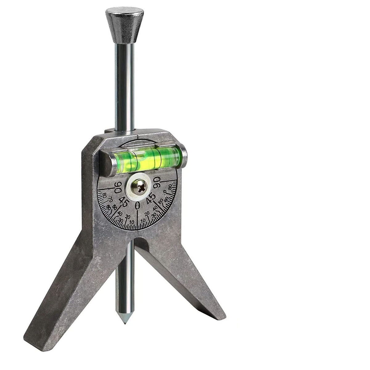 Upgraded Pipe Center Finder, Measure Pipe Diameter, Pipefitter Tools With Centering Head, Measure Pipe Diameter Over 0.5" & up With 4" Y-Type Base and Adjustable Dial Bubble Protractor