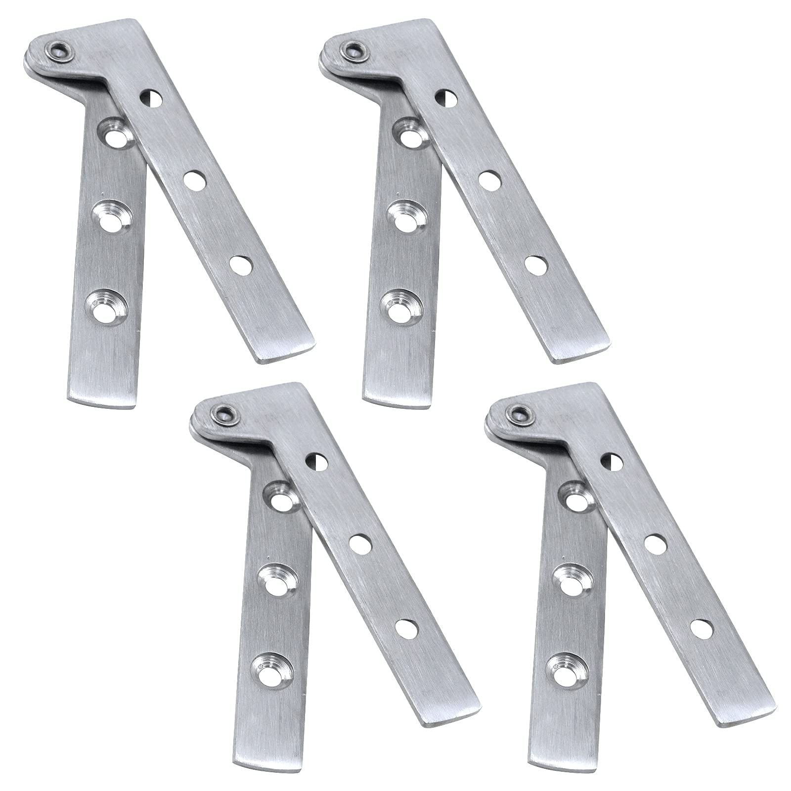 Pack of 8 360 Degree Rotatable Pivot Hinge for Window Fence Sheds Kitchen gate Closet Cupboards（Excluding screws）