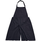 Pottery Apron Split Leg Long Artist Painting Aprons with 3 Pockets for Ceramics Clay Women Men（black）