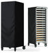 Bread Rack Cover, Pan Rack Cover, Bread rack dust cover with zipper, high density waterproof oxford cloth material (black 420D,59*72*163cm )