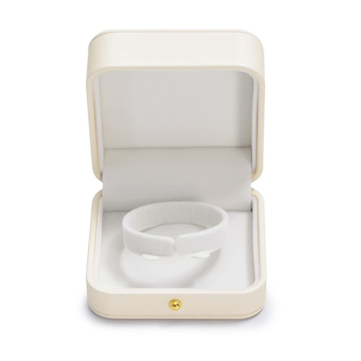 Premium Leather Bracelet Bangle Box  Jewelry Gift Case white Interior Bracelet Storage Holder(White)