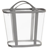 Mesh Bag with Handles, Collapsible Laundry Basket, Foldable Laundry Bag, Breathable Folding Beach Bag,Space-saving Travel Tote Bags (1, Grey)