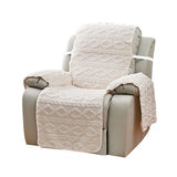 lounge chair cover, 21.7-inch washable quilted lounge chair cover, pet/children's furniture protection cover (beige)