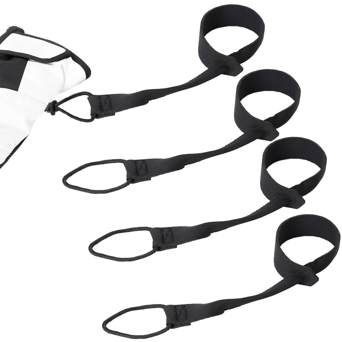 4 Pcs Extended Straps - Unisex Ski Strap for Hanging gloves, Narrow Wrist Leash for Gloves, Glove Tether for Adult, Winter Ski Glove Leash Wrist Strap