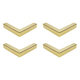 4pcs  Dresser Legs Metal Furniture Legs 1 inch / 25 mm Height for Cabinet Sofa Table Replacement Parts, with Mounting Screws, Matte Gold