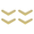 4pcs  Dresser Legs Metal Furniture Legs 1 inch / 25 mm Height for Cabinet Sofa Table Replacement Parts, with Mounting Screws, Matte Gold