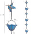 7.87FT Rain Chain, Hummingbird Rain Chains for Outside, Copper Rain Chain Bell with 7 Cups, Decorative Rain Catcher Chain Replacement Downspout for Gutters