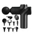 Deep Tissue Massage Gun Portable, Mini Electric Muscle Massager, Suitable for Relieving Back, Neck and Body Pain, with 8 Heads and 6 Speeds, Black13.5*14.7cm