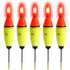 5Pcs  Light Bobbers  Floats Fishing Bobbers Saltwater Freshwater Night Fishing Fishing Floats Lighted Bobbers for Trout，Battery not included 18*2.6cm