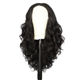 Lace 26in-Lacefrontal Hand Tied Glueless Synthetic With Natural Density Preplucked Hairline (black）