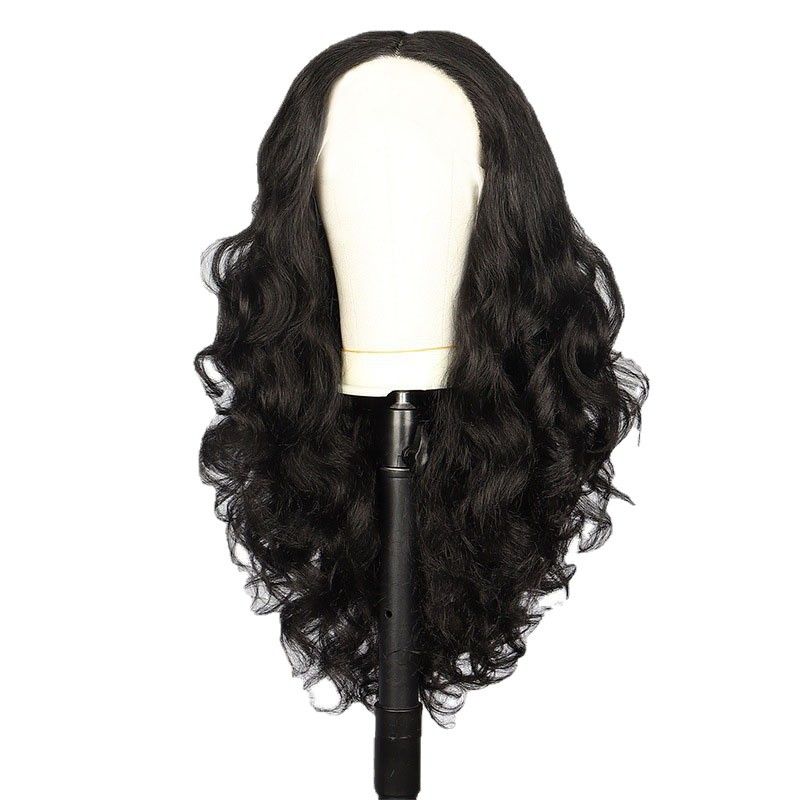 Lace 26in-Lacefrontal Hand Tied Glueless Synthetic With Natural Density Preplucked Hairline (black）