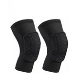 Moisture Wicking  Technology Knee Sleeves for Women/Men, Elbows & Shins Protection, Honeycomb collision prevention black L