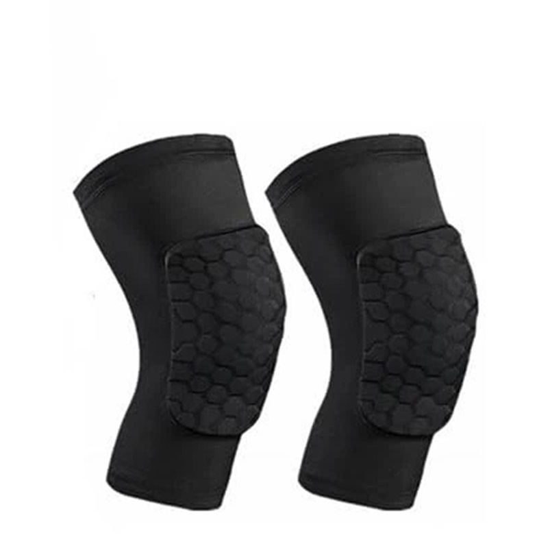Moisture Wicking  Technology Knee Sleeves for Women/Men, Elbows & Shins Protection, Honeycomb collision prevention black L