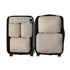 Compression Packing Cubes for Travel - Luggage Organizer Bags - Double Zipper Packing Cubes for Suitcases (6-Pack, Beige)