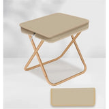 12.5" Foldable Portable Camping Stool Heavy Duty 264lbs for Adults, Lightweight Travel Stool with Carry Bag, khaki