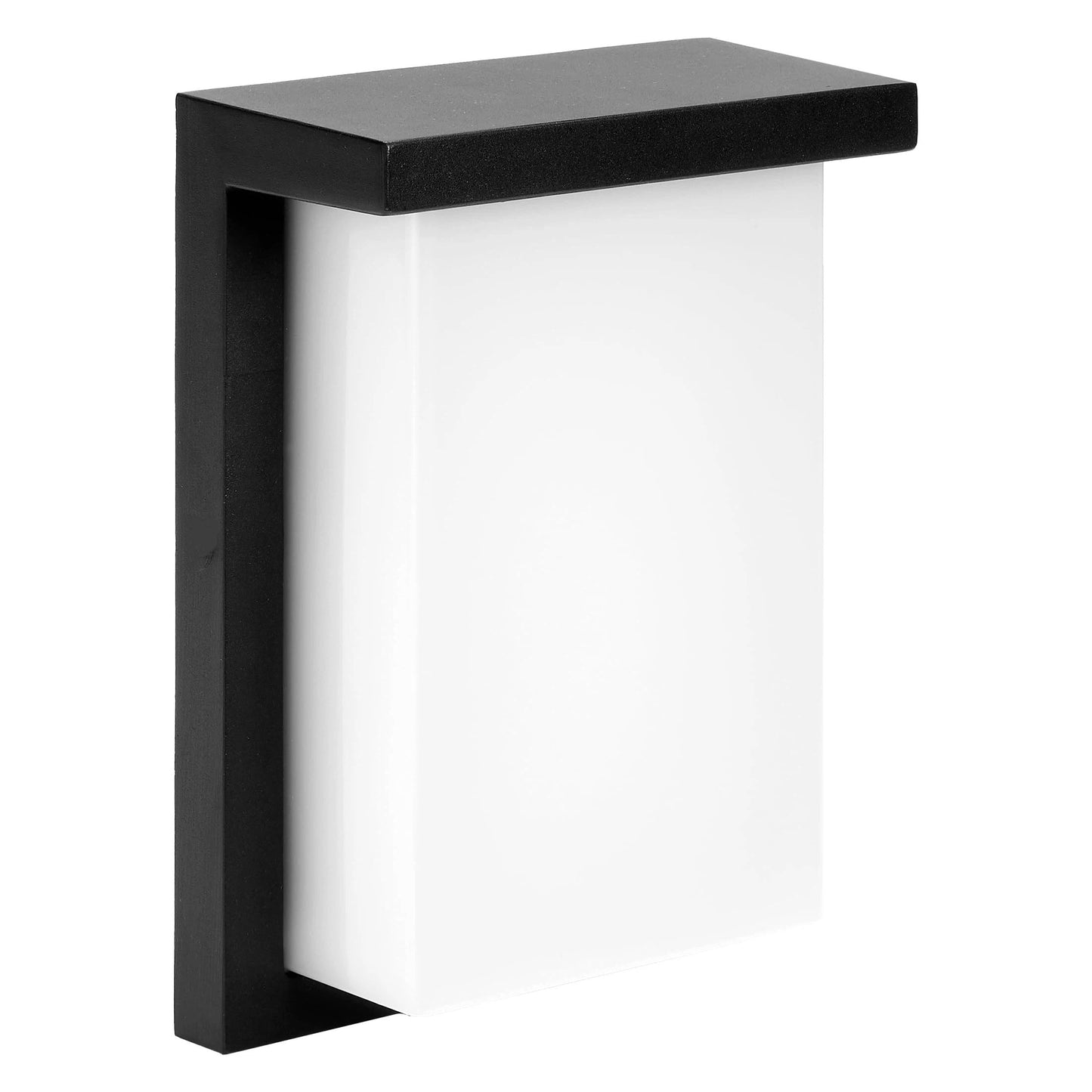 LED 8" Outdoor Wall Light, Front Door House Sconce | Waterproof | 18W | Exterior Patio Lighting Fixture, Flush Mount Porch Lamp | Black