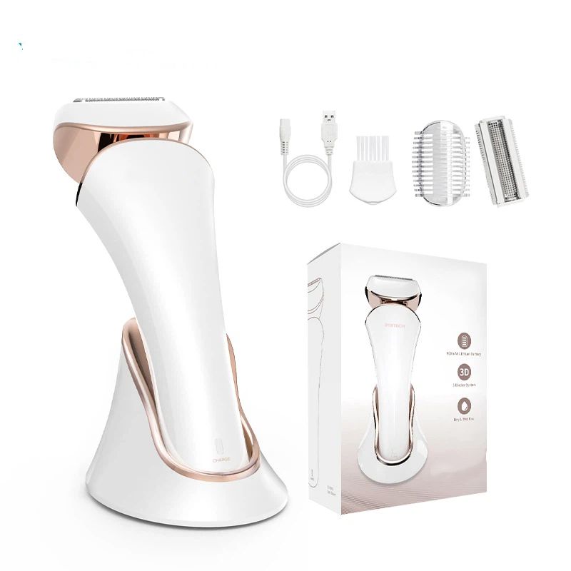 Electric Razor for Women Rechargeable Wet Dry Electric Shaver for Women, Waterproof Lady Shaver for Legs Arm Underarm Bikini Public Body Razor with One Extra Foil Blade， Gold，16.5*5.5*4.4cm