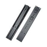 10-Inch Cold Rolled Steel Drawer Slides, Full Extension Ball Bearing Slide Track Rail 25mm Wide Capacity Black 2 Pair