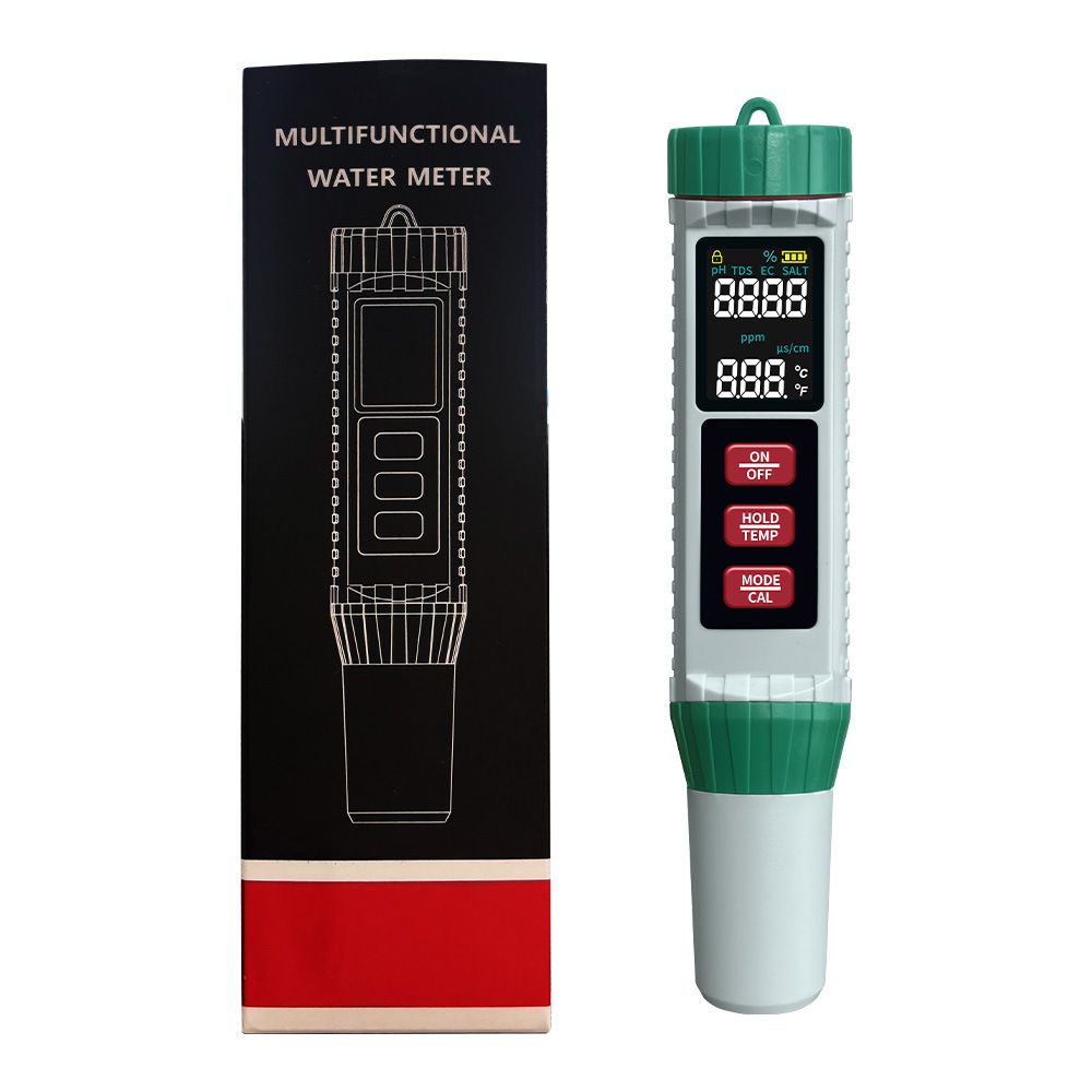 5 in 1 Water Quality Tester Pen Meter for Pools, Drinking Water Aquariums hydroponic Cooking Tester Measure Water by 5 parameters PH/TDS/EC5