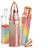 Eyebrow Trimmer Makeup Painless Eye Brow Epilator 2 in 1 Built-in Light Eyebrow Trimmer & Facial Hair Removal Main Features: * [Painless Female Hair Removal for FACE] Facial Hair Remover（13.5*3*2.5cm)