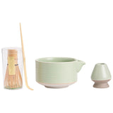 Matcha Whisk Set, Ceramic Matcha Kit Set Includes Matcha Bowl, Matcha Bamboo Scoop, Sifter 4 Pcs Matcha Kit for Matcha Lovers