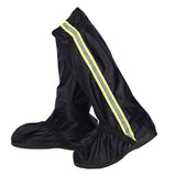 Rain Snow Waterproof Shoe Covers Motorcycle Boots Women Men Black, Reusable Foldable Anti-Snow Shoe Covers (XXL)
