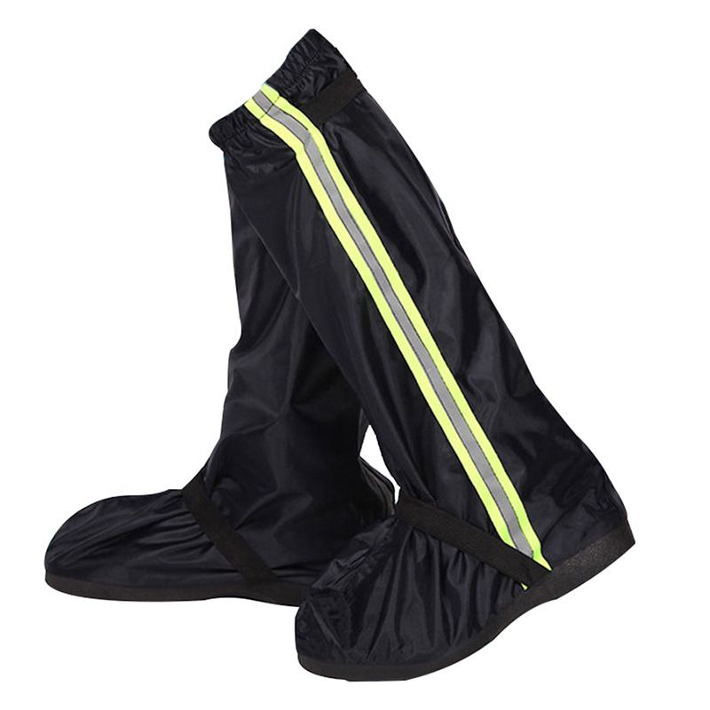 Rain Snow Waterproof Shoe Covers Motorcycle Boots Women Men Black, Reusable Foldable Anti-Snow Shoe Covers (XXL)