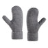 Unisex Winter Toasty Warm Solid Knit Mitten Gloves, Knit Stretchy Cold Weather Warm Knit Thick Gloves Mittens
