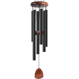 Large Aluminium Wind Chimes Outside, Soothing Melodic Memorial Sympathy Wind Chime, Suitable Outdoor Garden Decor, Gift for Mom Women Neighbors (Black Wind Chimes-26 in)