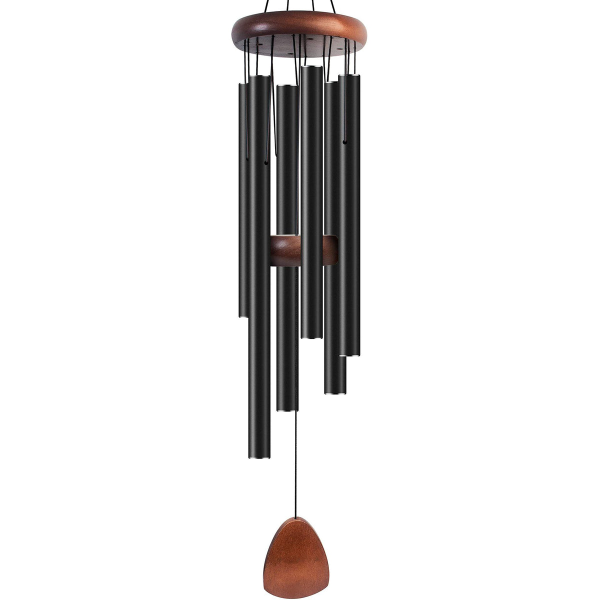 Large Aluminium Wind Chimes Outside, Soothing Melodic Memorial Sympathy Wind Chime, Suitable Outdoor Garden Decor, Gift for Mom Women Neighbors (Black Wind Chimes-26 in)