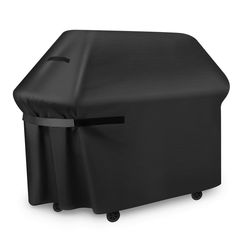 BBQ Grill Cover, 75-Inch Heavy Duty Waterproof UV Resistant Tear Resistant BBQ Gas Grill Cover for 190*71*117cm ,black