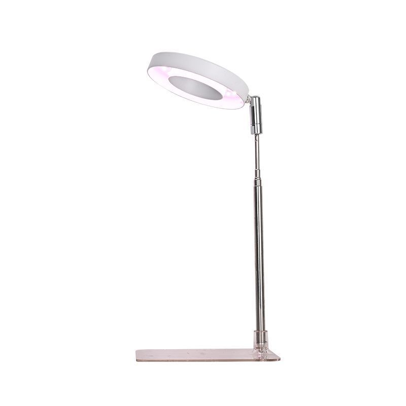 Grow Lights for Indoor Plants, LEDs Full Spectrum Halo Plant Light for Indoor Plants, Height Adjustable Growing Lamp with Detachable Base, 2/4/8Hrs Timer, 4 Brightness, 2-Pack