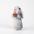 Solar Rabbit Garden Statues Outdoor Bunny Decor Resin Bunny Figurine Holding Mushroom with LED Lights for Porch Patio Lawn Yard Christmas Birthday Housewarming Gardening Gifts for Mom Grandma