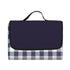 Picnic Blanket Waterproof Beach Rug 150*100cm Picnic Mat Washable Lightweight with Handle Navy Blue Checkered for Hiking Travelling Outdoor Camping,Parks（Darke Blue）