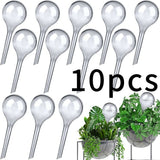 Plant Automatic Watering Devices, Clear Plastic Self-Watering Bulbs Flower Automatic Watering Device While Away Garden Waterer for Plant Indoor Outdoor 10pcs(13*5cm)